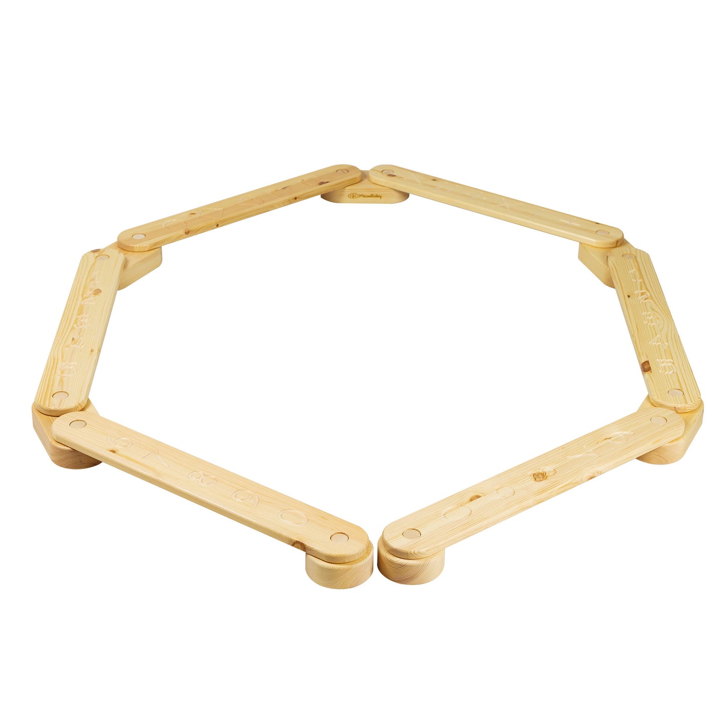Balansbalk i trä - 6 element