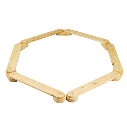 Balansbalk i trä - 6 element