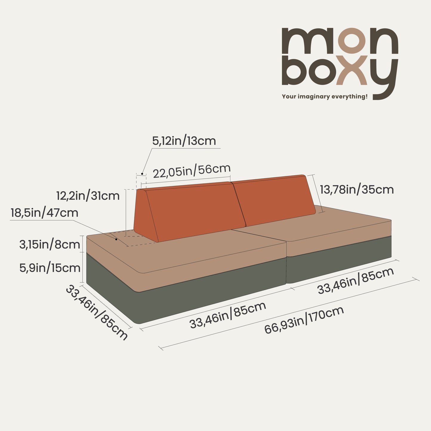 Monboxy lekmadrass - Rosa
